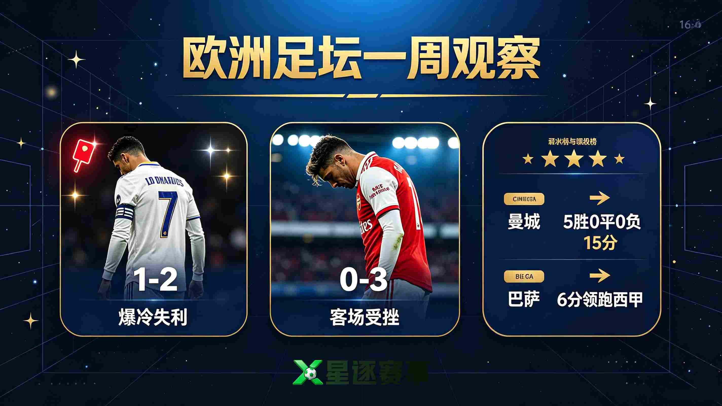 欧洲足坛一周观察：皇马德比失利跌出前三，阿森纳遭首败
